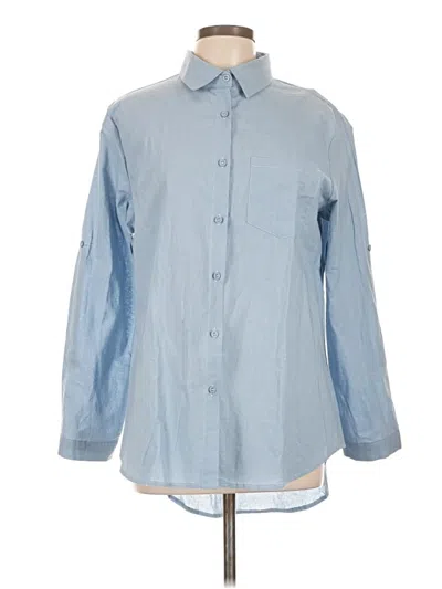 Pre-owned Assorted Brands Long Sleeve Button Down Shirt In Blue