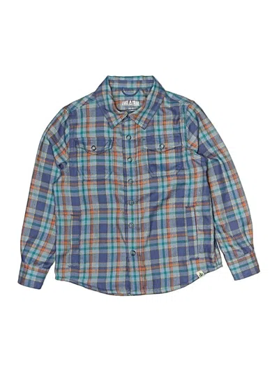 Pre-owned Assorted Brands Kids' Long Sleeve Button Down Shirt In Blue
