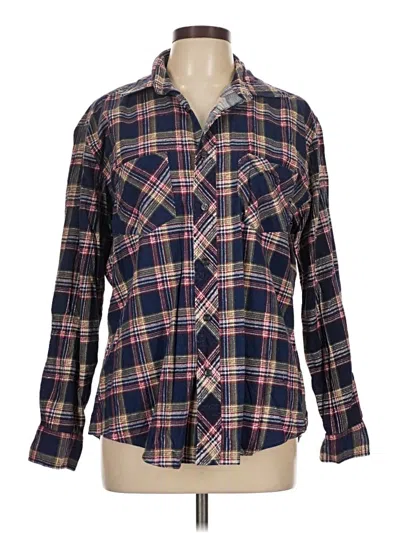 Pre-owned Assorted Brands Long Sleeve Button Down Shirt In Blue