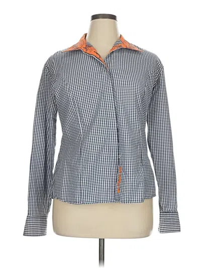 Pre-owned Assorted Brands Long Sleeve Button Down Shirt In Blue