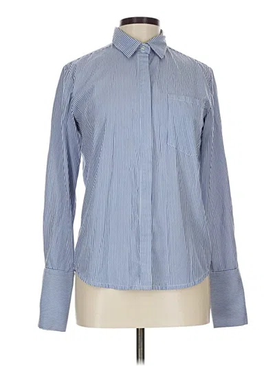 Pre-owned Assorted Brands Long Sleeve Button Down Shirt In Blue