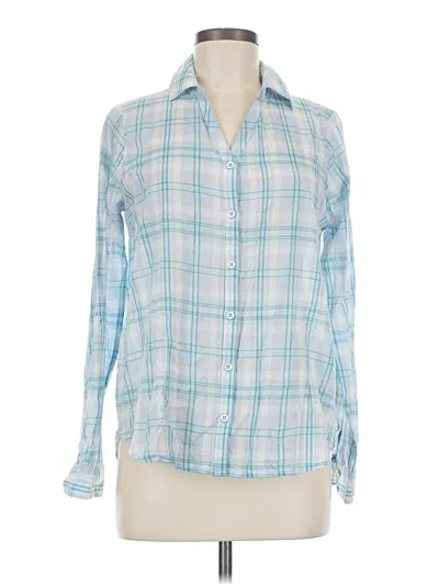 Pre-owned Assorted Brands Long Sleeve Button Down Shirt In Blue