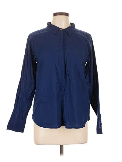 Pre-owned Assorted Brands Long Sleeve Button Down Shirt In Blue