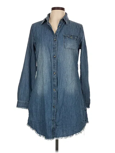 Pre-owned Assorted Brands Long Sleeve Button Down Shirt In Blue