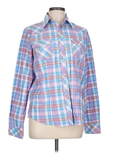 Pre-owned Assorted Brands Long Sleeve Button Down Shirt In Blue