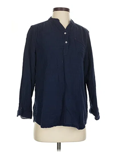 Pre-owned Assorted Brands Long Sleeve Button Down Shirt In Blue