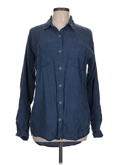 Pre-owned Assorted Brands Long Sleeve Button Down Shirt In Blue