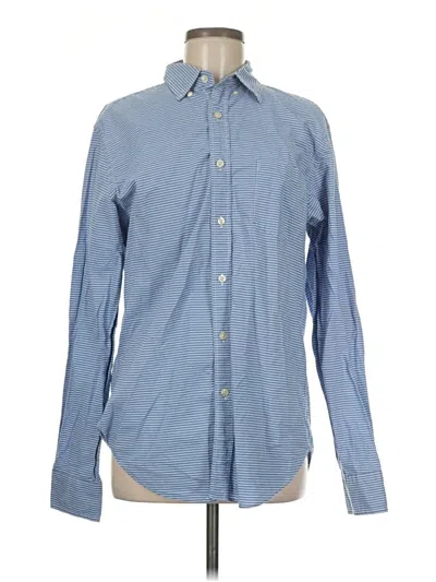 Pre-owned Assorted Brands Long Sleeve Button Down Shirt In Blue