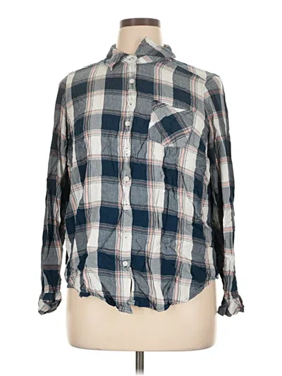 Pre-owned Assorted Brands Long Sleeve Button Down Shirt In Blue