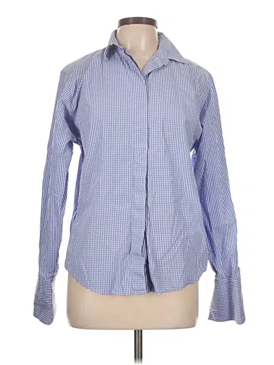 Pre-owned Assorted Brands Long Sleeve Button Down Shirt In Blue