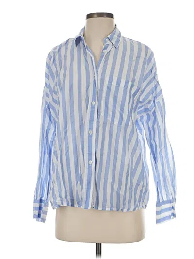 Pre-owned Assorted Brands Long Sleeve Button Down Shirt In Blue