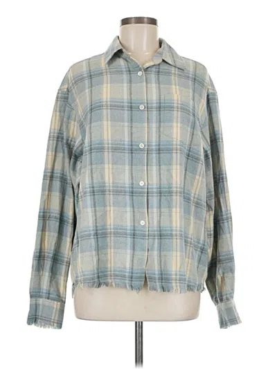 Pre-owned Assorted Brands Long Sleeve Button Down Shirt In Blue