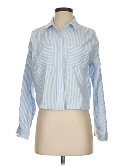Pre-owned Assorted Brands Long Sleeve Button Down Shirt In Blue