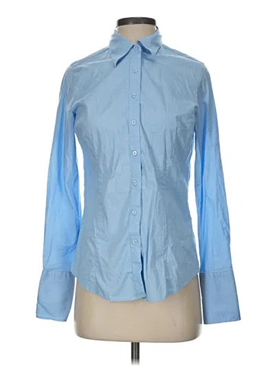 Pre-owned Assorted Brands Long Sleeve Button Down Shirt In Blue