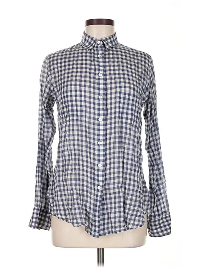 Pre-owned Assorted Brands Long Sleeve Button Down Shirt In Blue