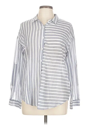 Pre-owned Assorted Brands Long Sleeve Button Down Shirt In Blue