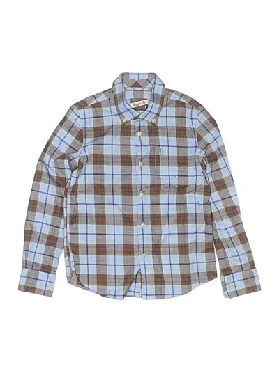 Pre-owned Assorted Brands Kids' Long Sleeve Button Down Shirt In Blue