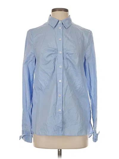 Pre-owned Assorted Brands Long Sleeve Button Down Shirt In Blue