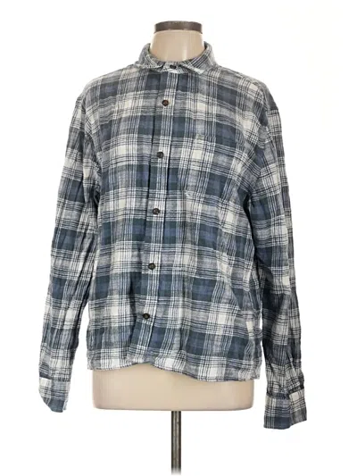 Pre-owned Assorted Brands Long Sleeve Button Down Shirt In Blue