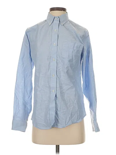 Pre-owned Assorted Brands Long Sleeve Button Down Shirt In Blue