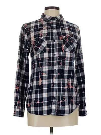Pre-owned Assorted Brands Long Sleeve Button Down Shirt In Blue