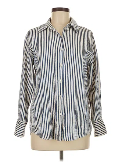 Pre-owned Assorted Brands Long Sleeve Button Down Shirt In Blue