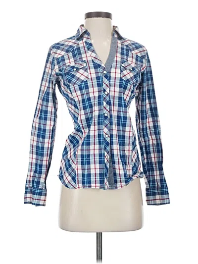 Pre-owned Assorted Brands Long Sleeve Button Down Shirt In Blue