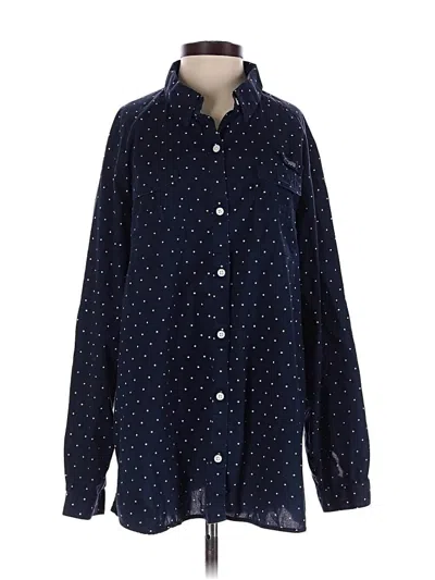 Pre-owned Assorted Brands Long Sleeve Button Down Shirt In Blue
