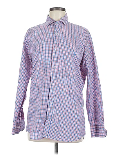 Pre-owned Assorted Brands Long Sleeve Button Down Shirt In Blue