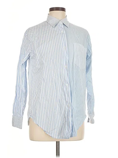Pre-owned Assorted Brands Long Sleeve Button Down Shirt In Blue