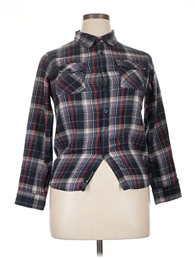 Pre-owned Assorted Brands Long Sleeve Button Down Shirt In Blue