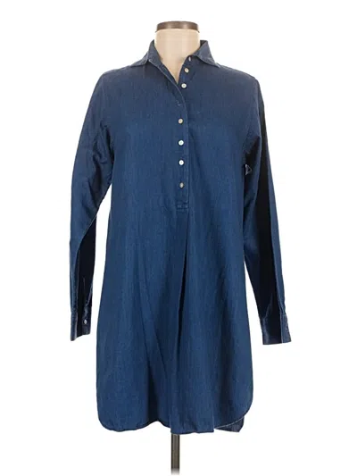 Pre-owned Assorted Brands Long Sleeve Button Down Shirt In Blue