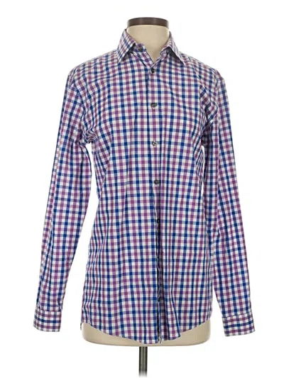 Pre-owned Assorted Brands Long Sleeve Button Down Shirt In Blue