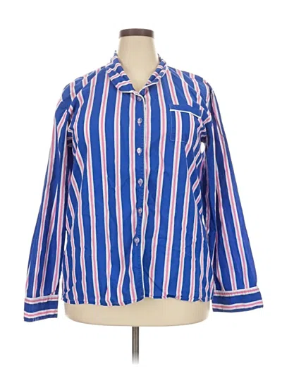 Pre-owned Assorted Brands Long Sleeve Button Down Shirt In Blue