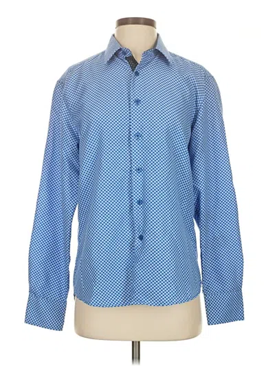 Pre-owned Assorted Brands Long Sleeve Button Down Shirt In Blue