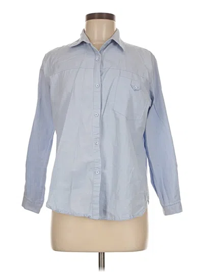 Pre-owned Assorted Brands Long Sleeve Button Down Shirt In Blue