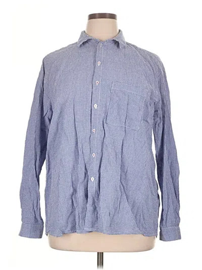 Pre-owned Assorted Brands Long Sleeve Button Down Shirt In Blue