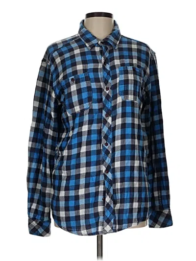 Pre-owned Assorted Brands Long Sleeve Button Down Shirt In Blue