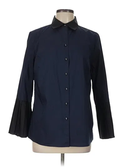 Pre-owned Assorted Brands Long Sleeve Button Down Shirt In Blue