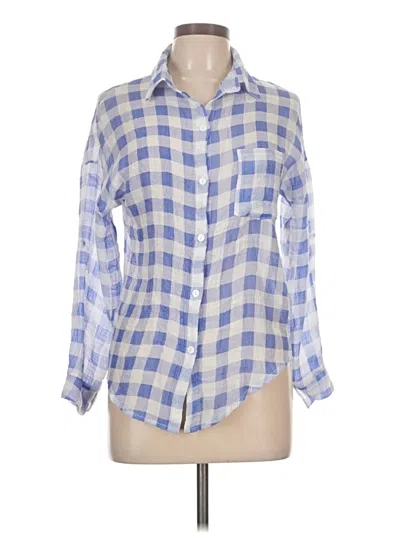 Pre-owned Assorted Brands Long Sleeve Button Down Shirt In Blue