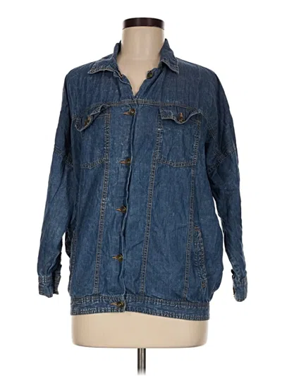 Pre-owned Assorted Brands Long Sleeve Button Down Shirt In Blue