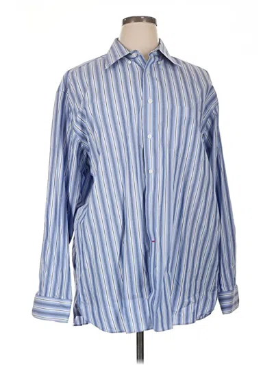 Pre-owned Assorted Brands Long Sleeve Button Down Shirt In Blue
