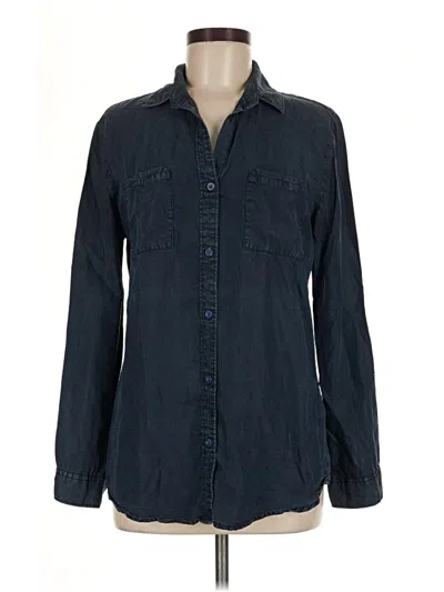Pre-owned Assorted Brands Long Sleeve Button Down Shirt In Blue