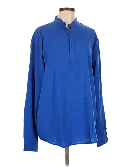 Assorted Brands Long Sleeve Button Down Shirt In Blue