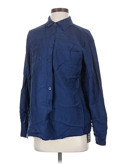 Pre-owned Assorted Brands Long Sleeve Button Down Shirt In Blue