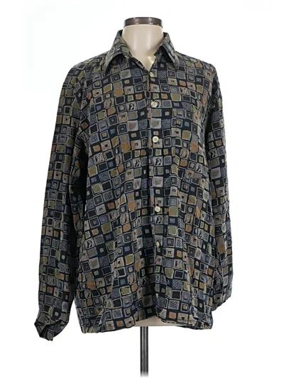 Pre-owned Assorted Brands Long Sleeve Button Down Shirt In Blue