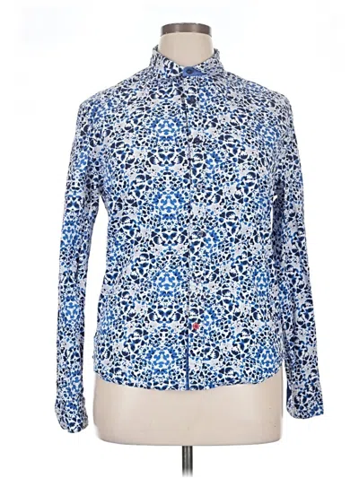 Pre-owned Assorted Brands Long Sleeve Button Down Shirt In Blue