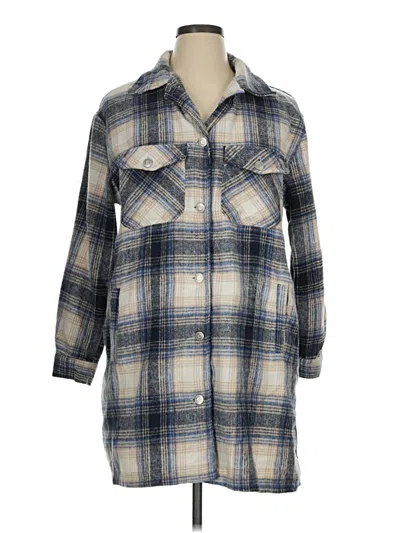 Pre-owned Assorted Brands Long Sleeve Button Down Shirt In Blue