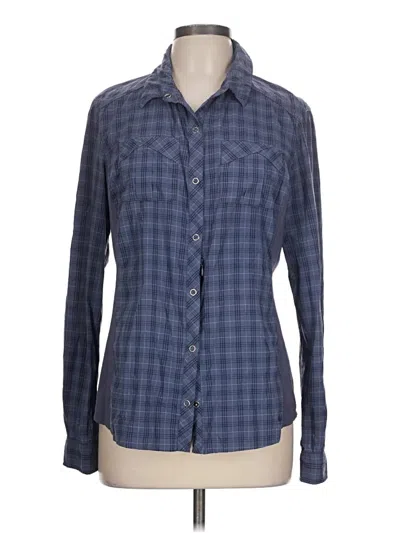 Pre-owned Assorted Brands Long Sleeve Button Down Shirt In Blue