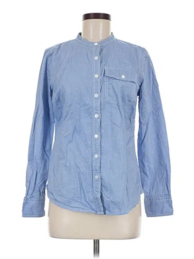 Pre-owned Assorted Brands Long Sleeve Button Down Shirt In Blue